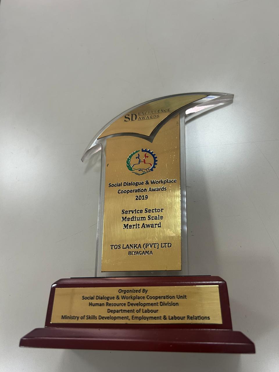 Service Sector Medium Scale Merit Award for outstanding manufacturing services